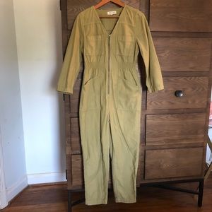 Madewell size small olive green long sleeve jumpsuit.